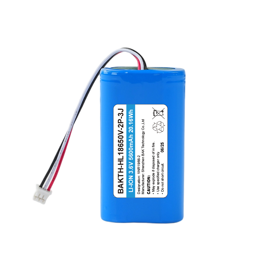  1S2P / BAKTH-HL18650V-2P-3J, 3.6V, 5800mAh, 20.88Wh