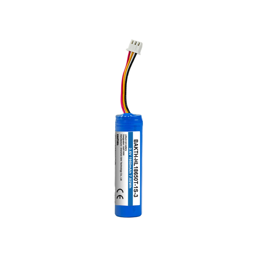 BAKTH-HL18650T-1S-3, 3.6V, 2000mAh, 7.2Wh 