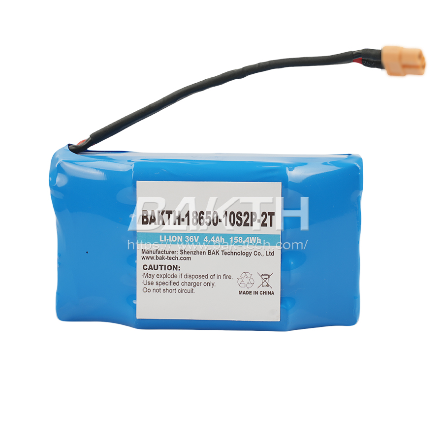 BAKTH-18650-10S2P-2T, 36V, 4.4Ah, 158.4WH