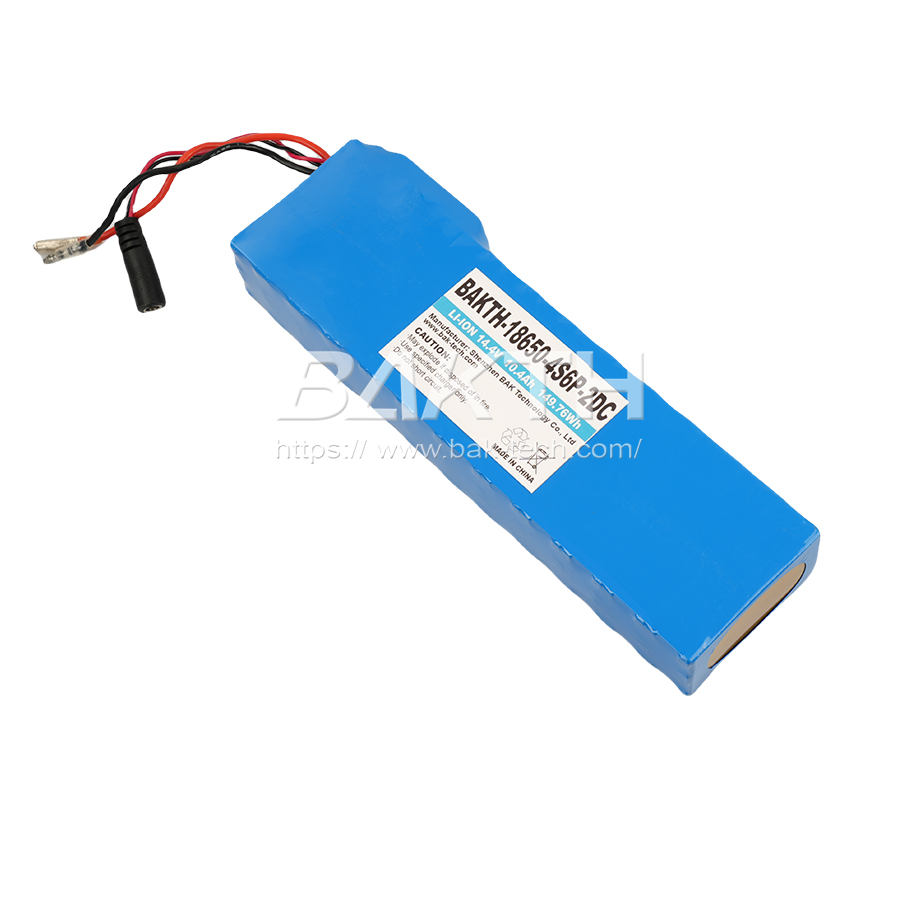 BAKTH-18650-4S6P-2DC, 14.4V, 10.4Ah, 149.76Wh