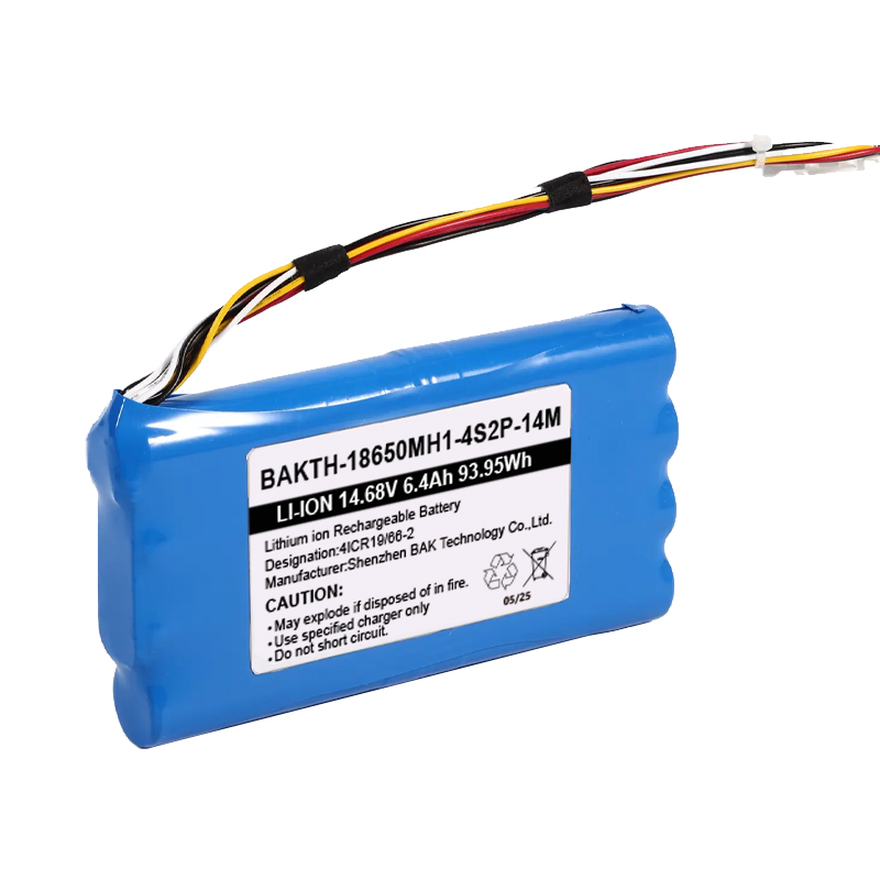 BAKTH-18650-4S2P-14M, 14.4V, 6400mAh, 92.16Wh