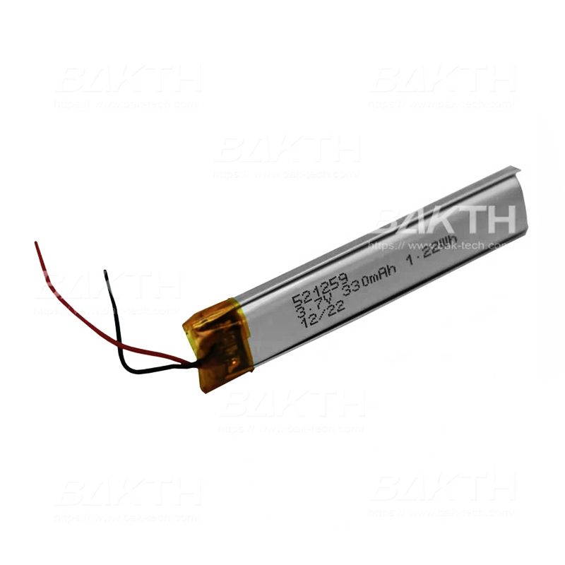 BAKTH-521259, 3.7 V, 330 mAh, 1.22 Wh