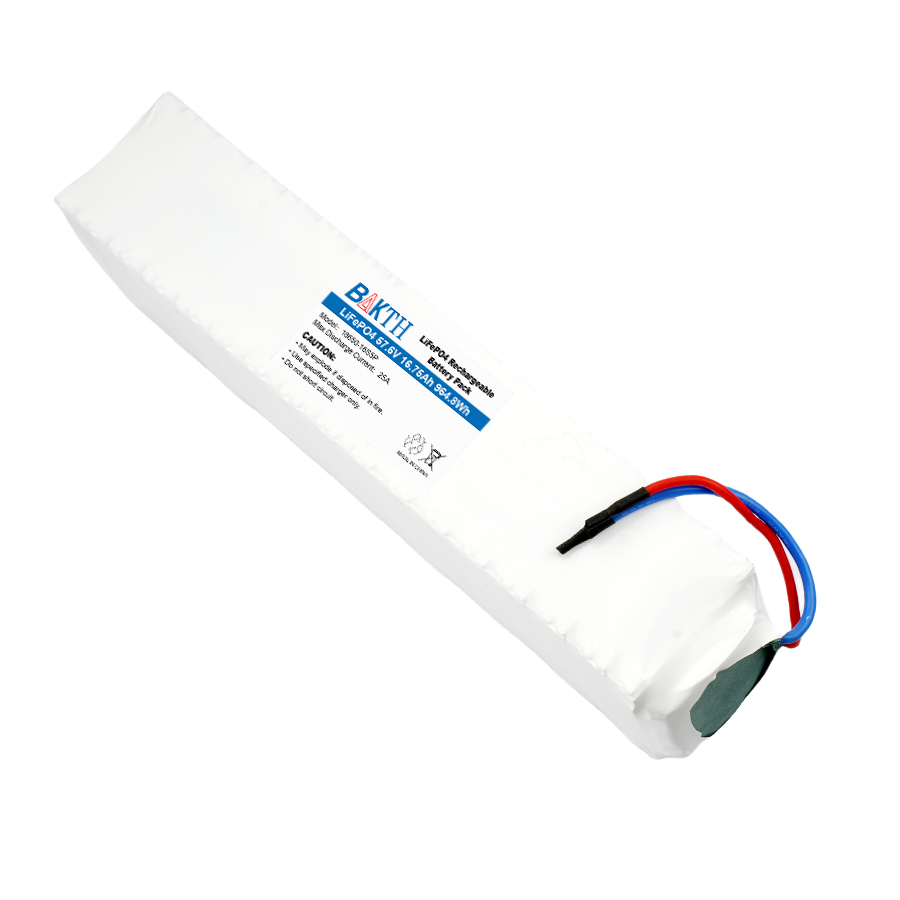 BAKTH-18650Fe-16S5P, 57.6V, 16.75Ah, 964.8Wh  