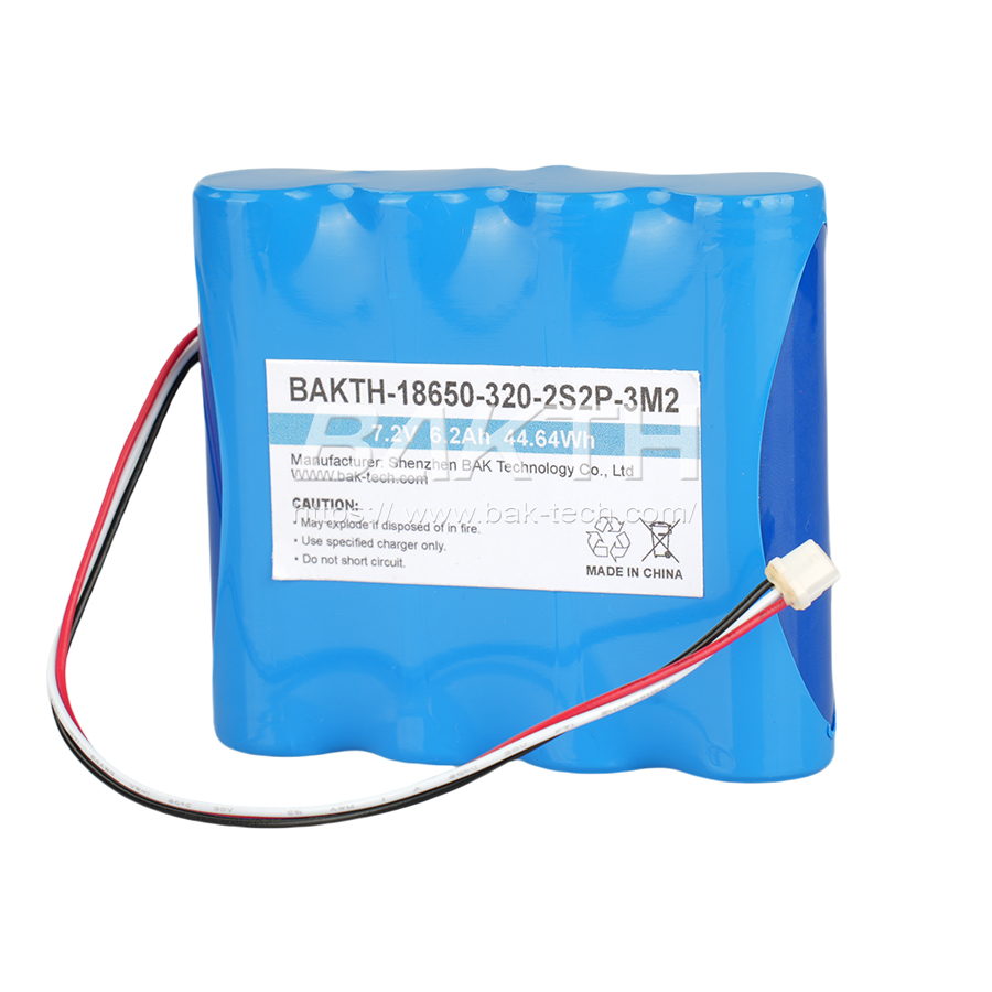BAKTH-18650-320-2S2P-3M2, 7.2V, 6.2 Ah, 44.64 Wh