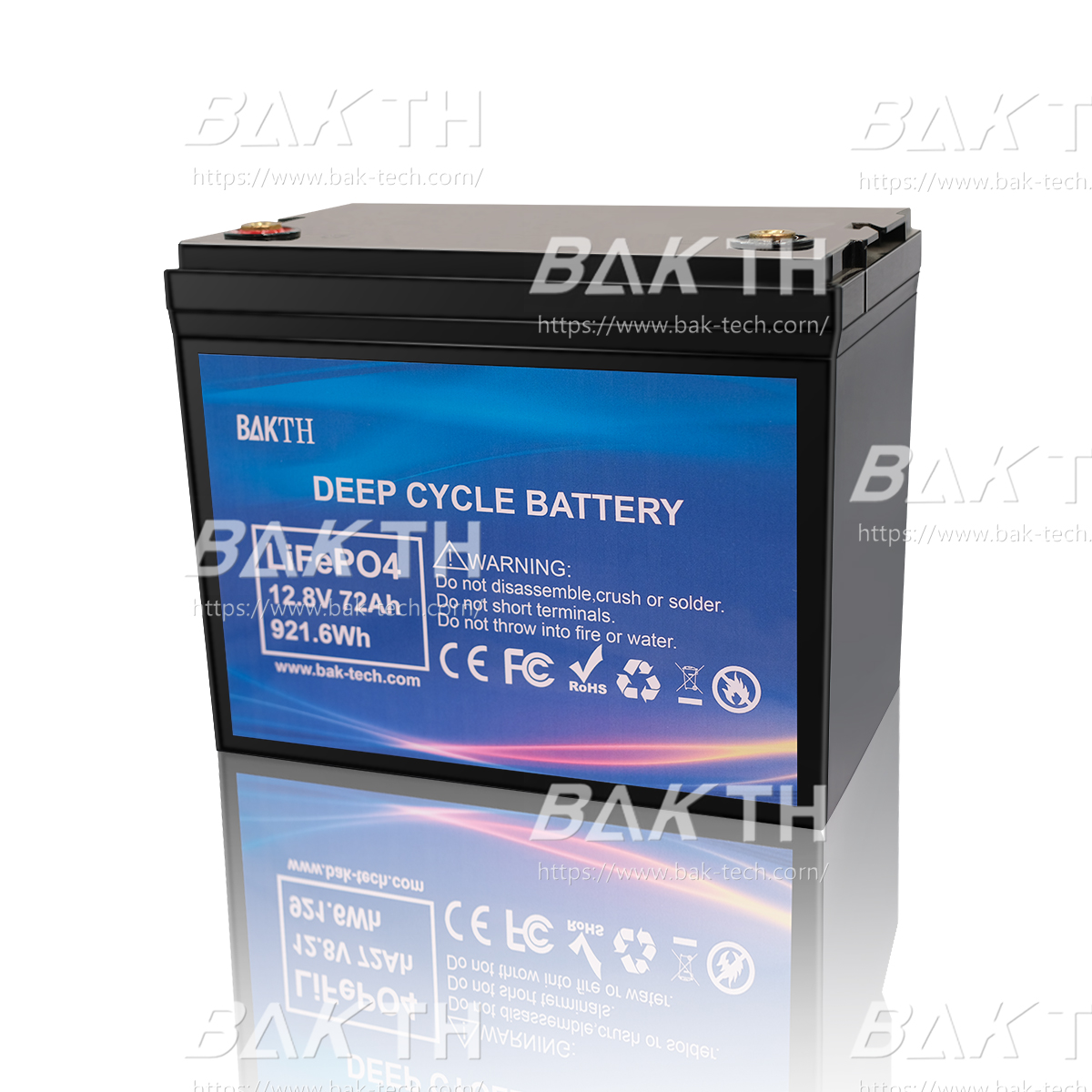 BAKTH-LiFePO4 12.8V, 72Ah, 921.6Wh