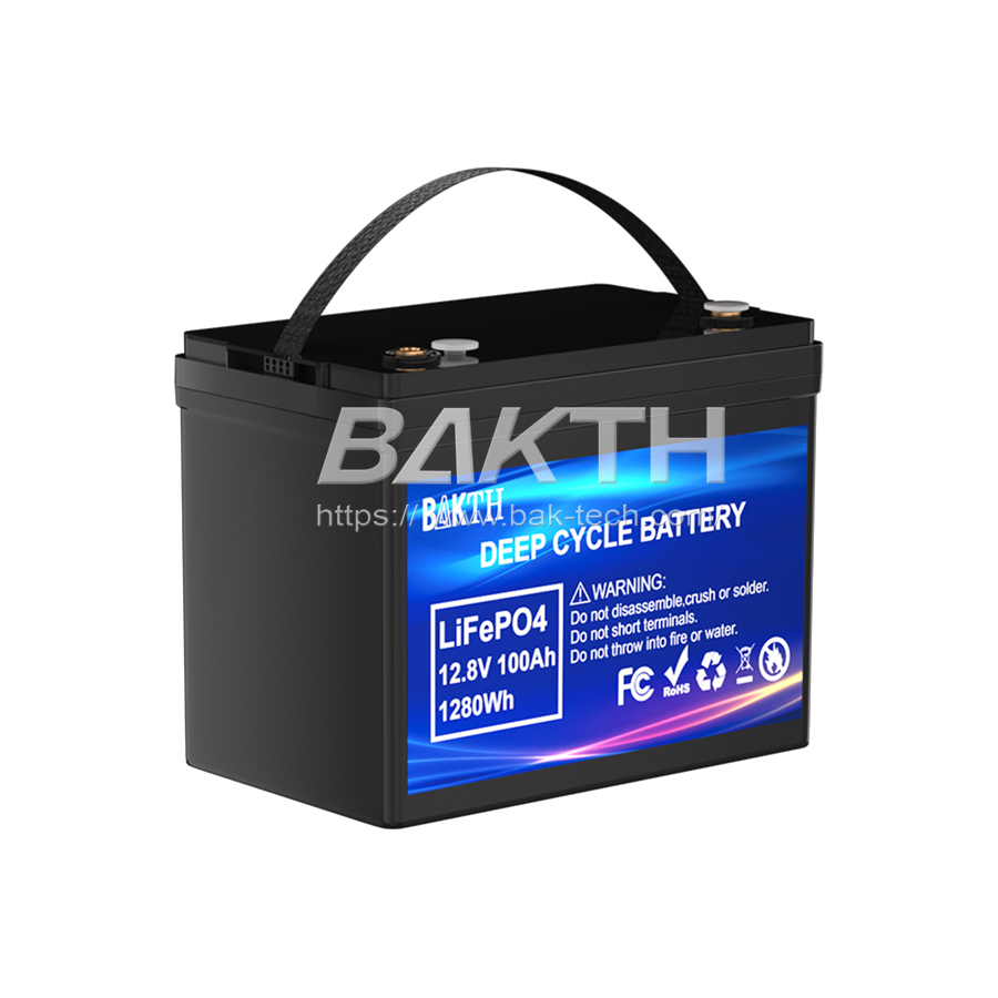 BAKTH-LiFePO4 12.8V 100Ah, 1280Wh
