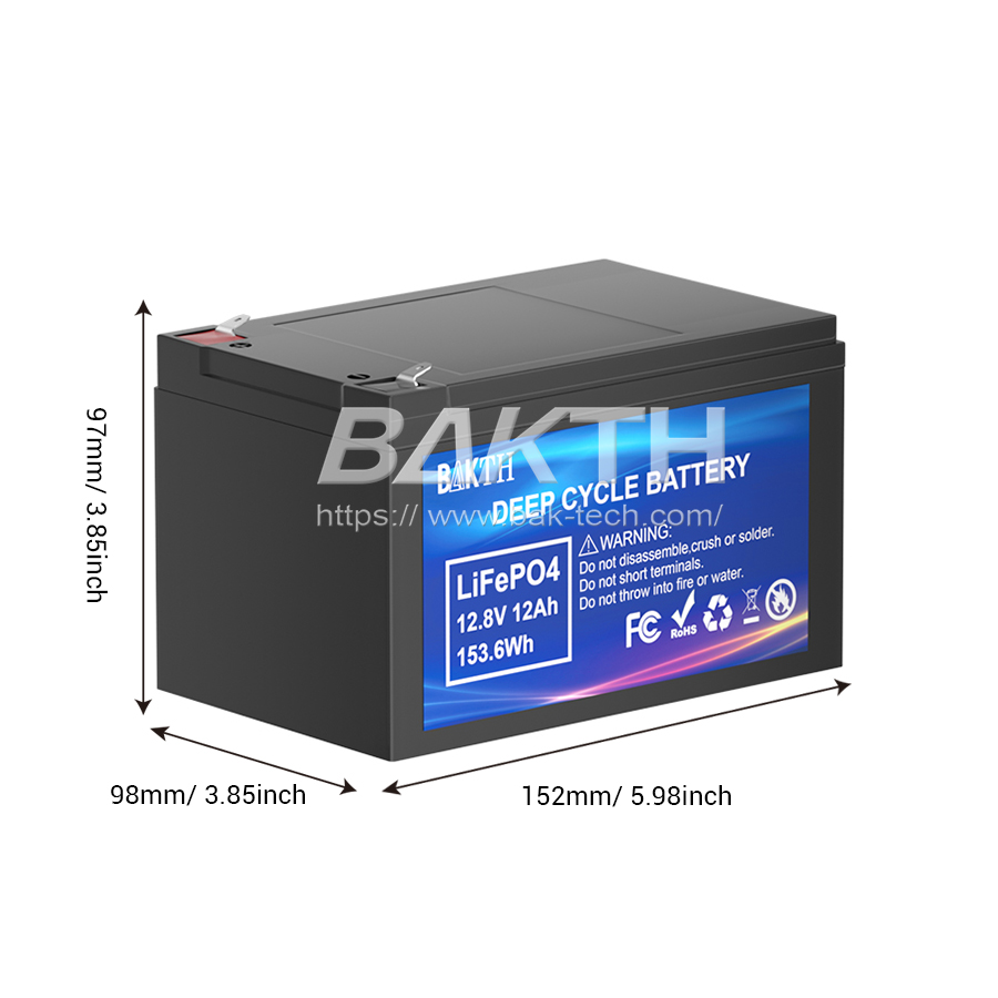 BAKTH 32700FE 4S2P C 12.8V 12Ah 153.6Wh
