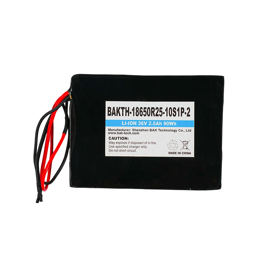 BAKTH-18650R25-10S1P-2, 36V, 2.5Ah, 90Wh