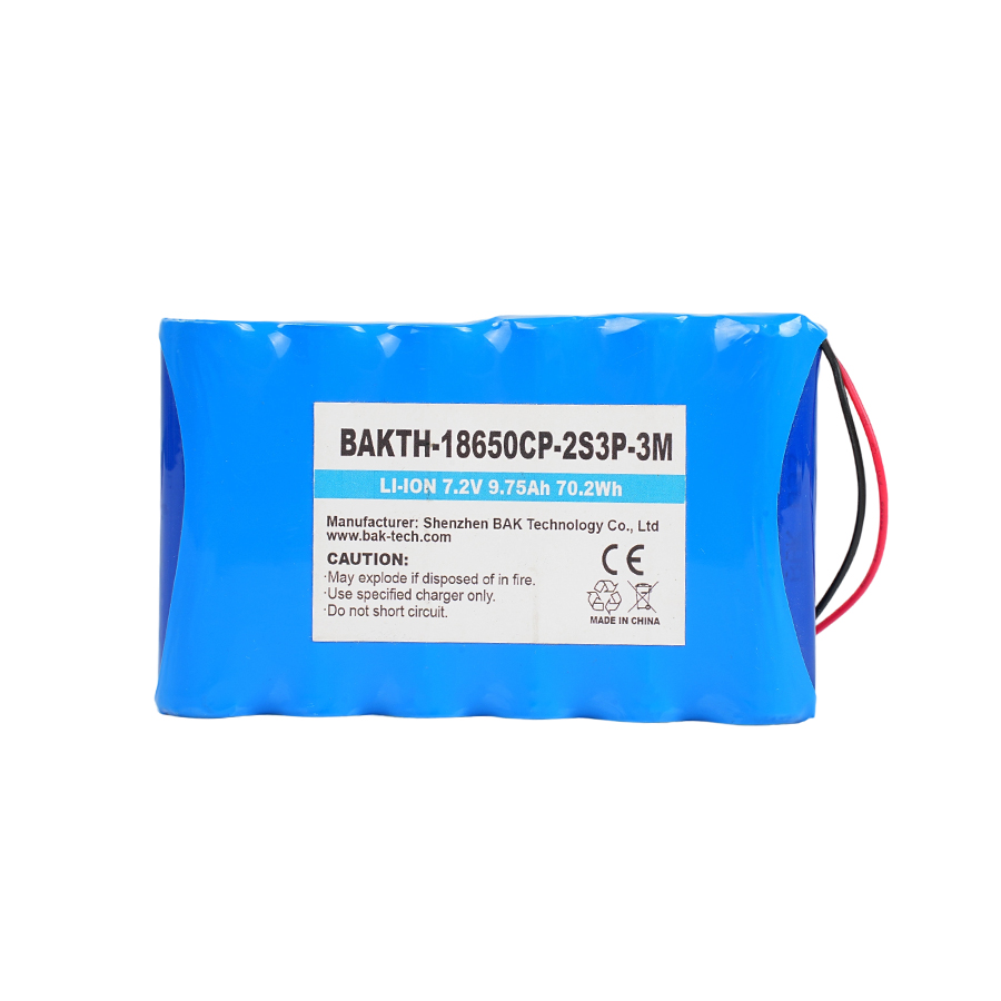 BAKTH-18650CP-2S3P-3M, 7.2V, 9.75 Ah, 70.2 Wh