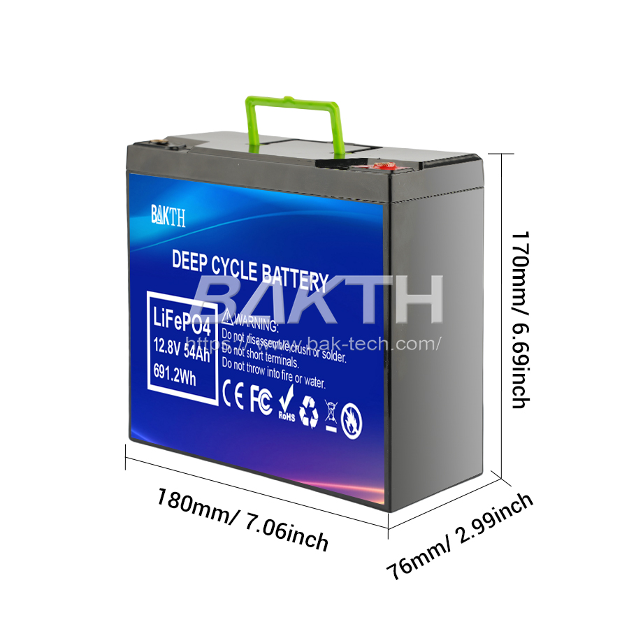 BAKTH-LiFePO4 12.8V 24Ah, 307.2 Wh
