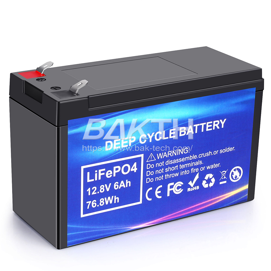 BAKTH-LiFePO4 12.8V 6Ah, 76.8 Wh