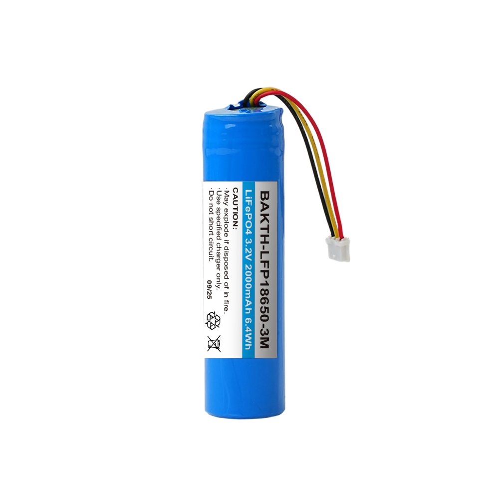 BAKTH-LFP18650-3M, 3.2V, 2000mAH, 6.4Wh