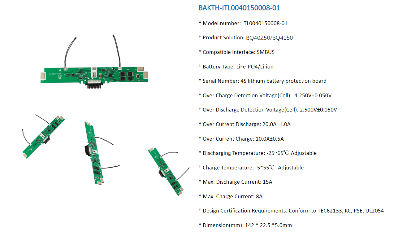 Application Case for 4S Li-ion 15A Low-Temperature Resistant BMS