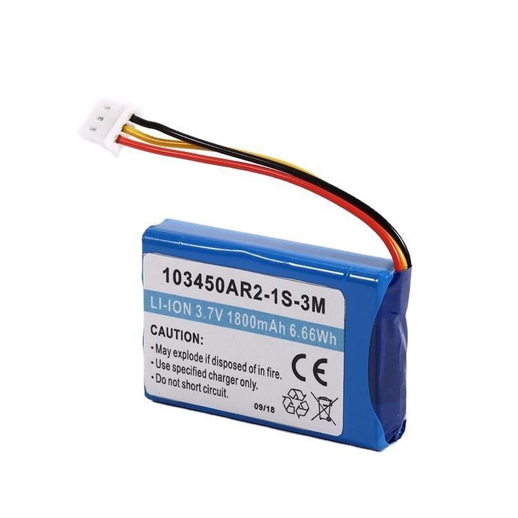 BAKTH-103450AR2-1S-3M, 3.7V, 1800mAh, 6.66Wh