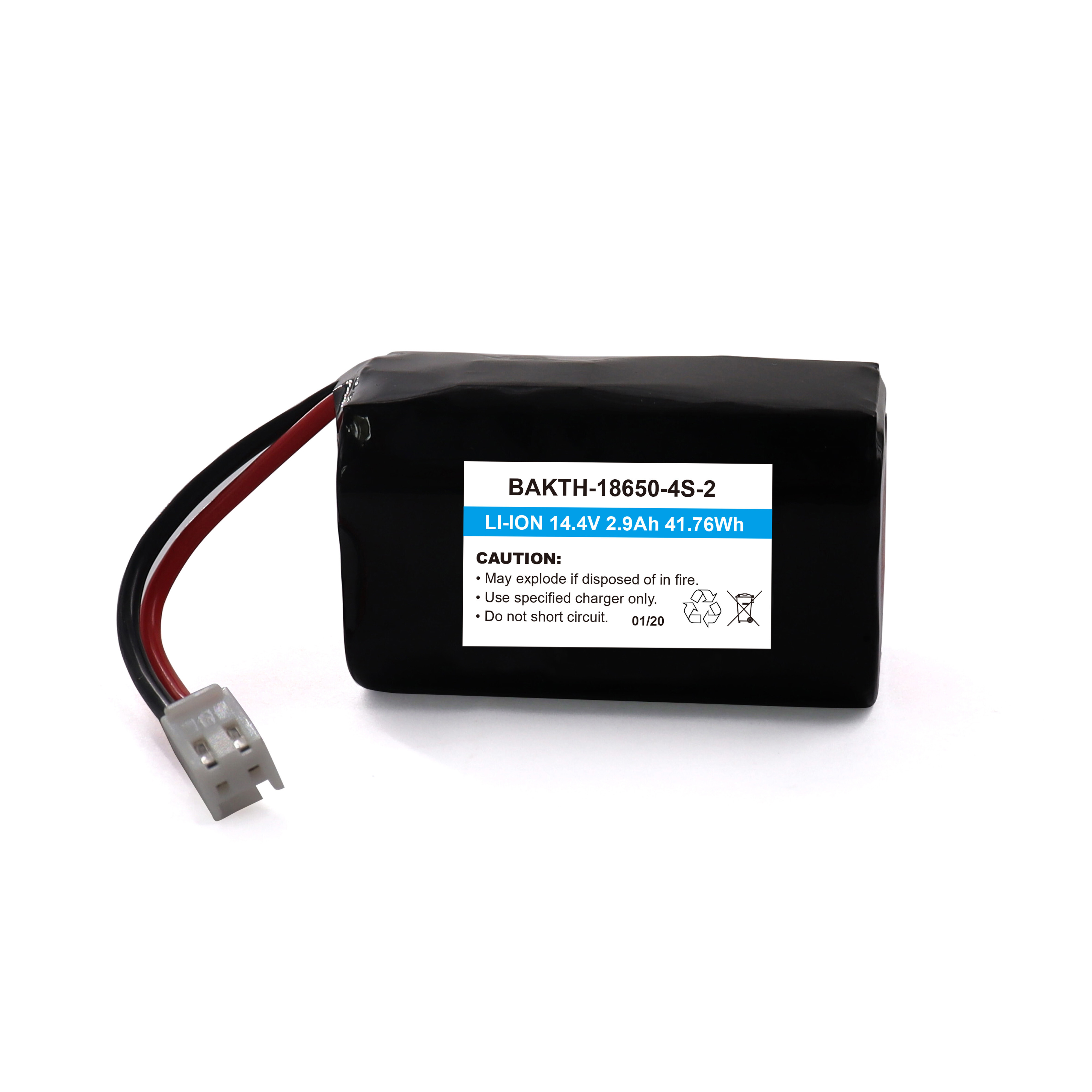BAKTH-18650-4S-2, 14.4V, 2900mAh, 41.76Wh