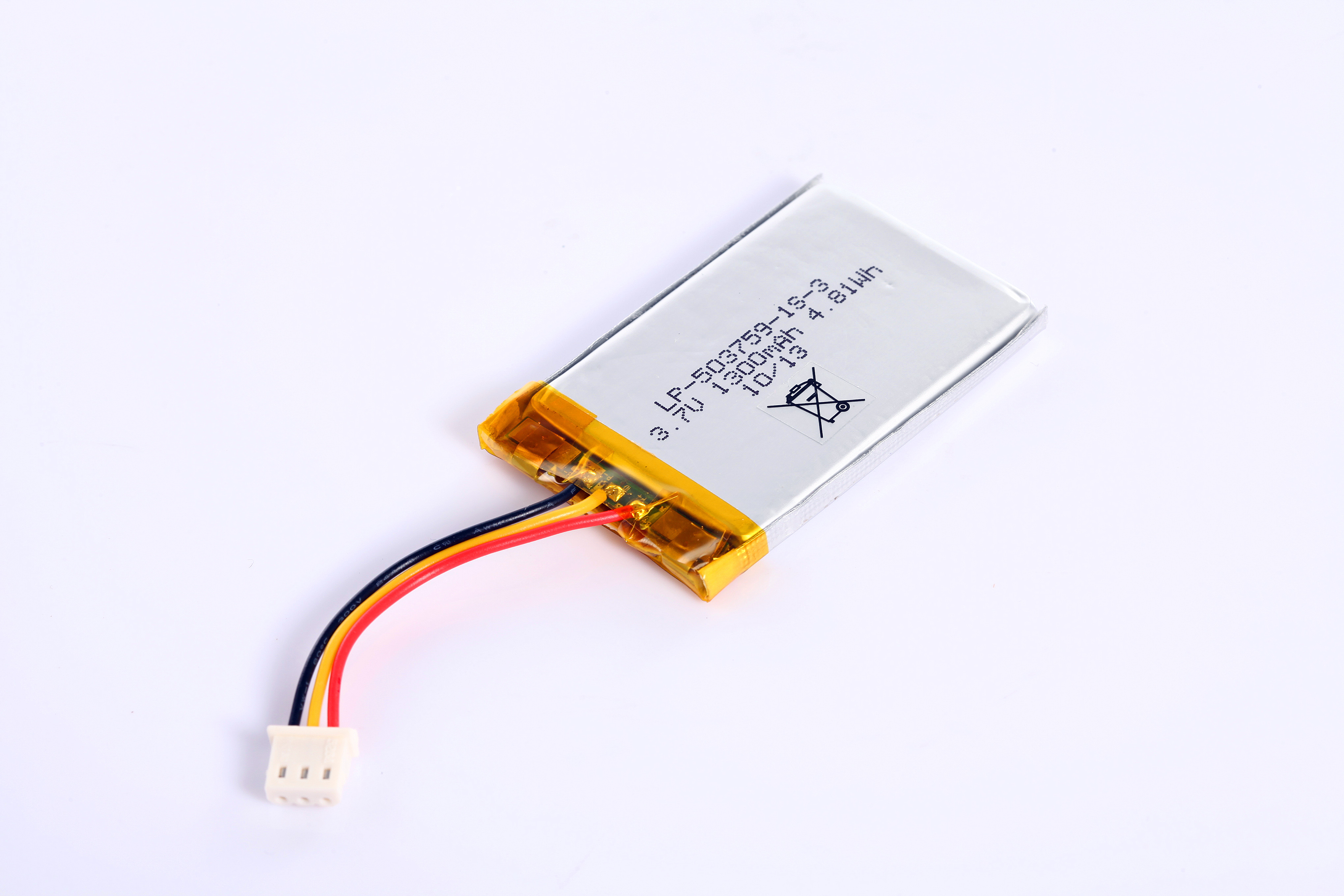 BAKTH-LP-503759-1S-3, 3.7V, 1300mAh, 4.81Wh